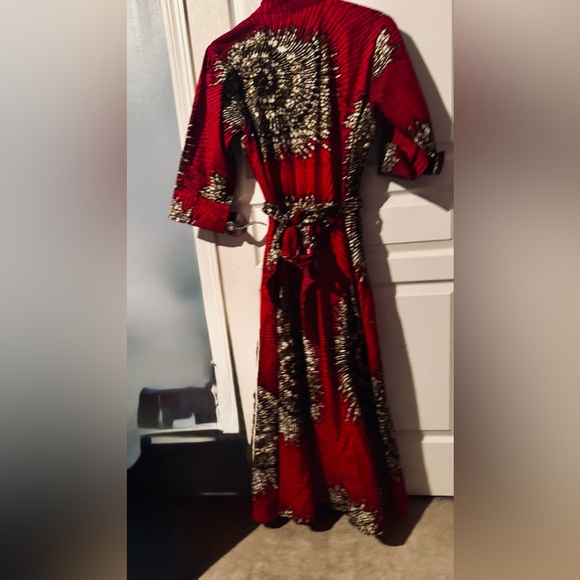 Ankara African Kimono/Maxi Dress - Picture 4 of 7